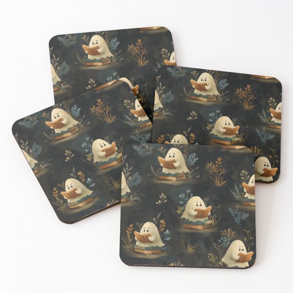 Item preview, Cozy Ghost Reading with Books and Foliage designed and sold by joannejgg.