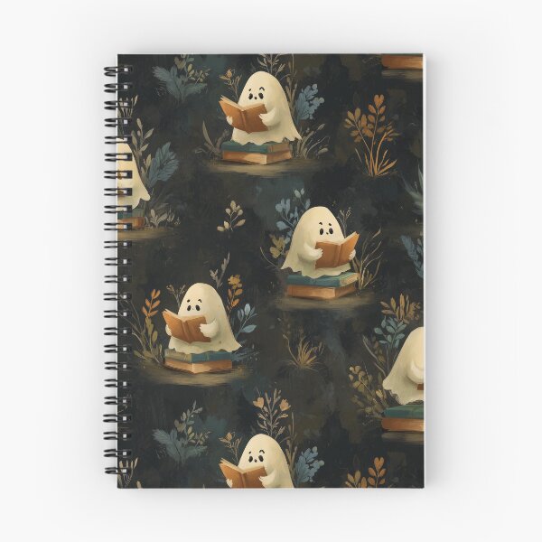 Item preview, Cozy Ghost Reading with Books and Foliage designed and sold by joannejgg.