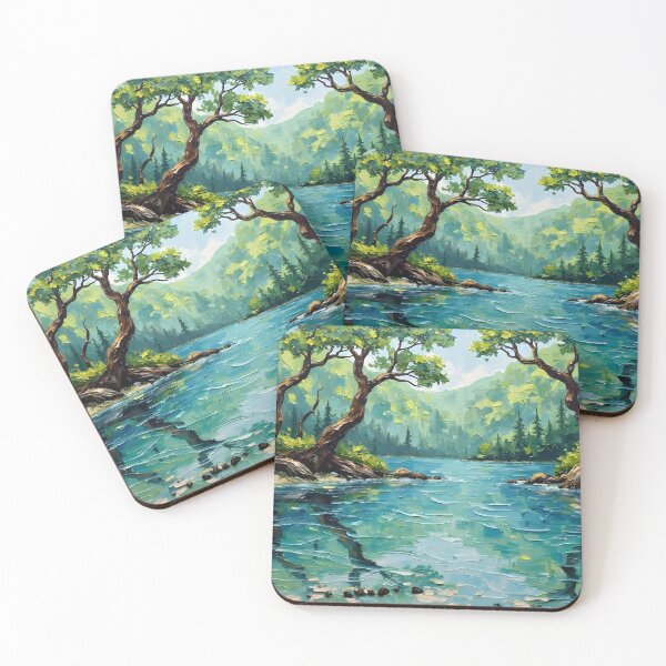 Item preview, Ripples in a Flooded Forest – Serene Nature Reflection Photography designed and sold by LR Vibe Studio.