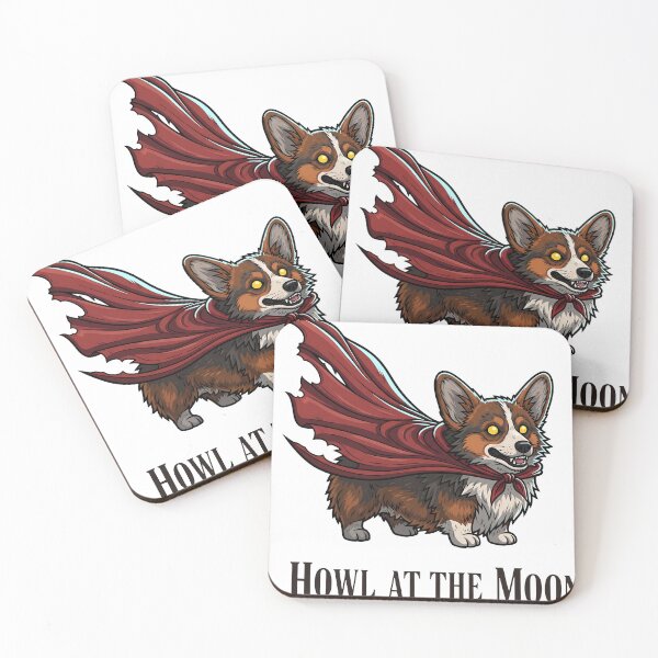 Item preview, Howl at the Moon – Mini Werewolf Corgi with Torn Cape  designed and sold by zoughlal.