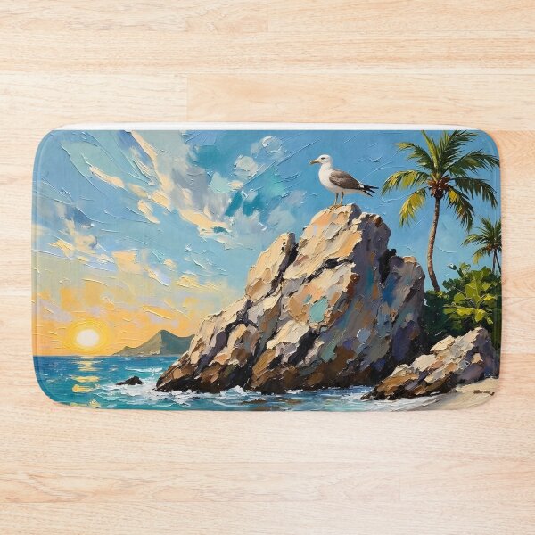 Item preview, Rock Formation on a Deserted Island – Rugged Coastal Landscape Photography designed and sold by LR Vibe Studio.