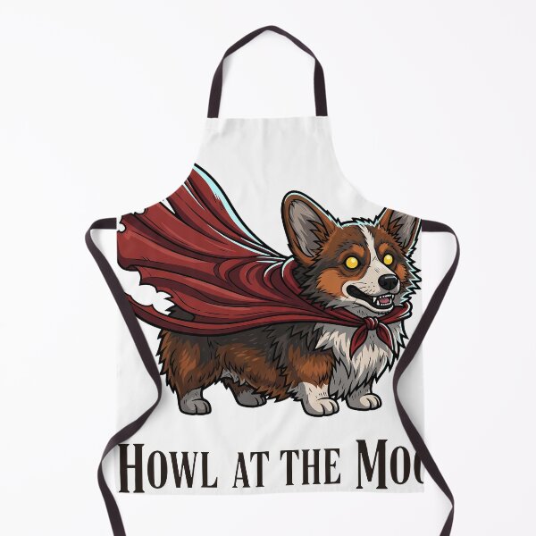 Aperçu de l'œuvre Hurlement à la lune – Mini loup-garou Corgi avec cape déchirée créée et vendue par zoughlal.