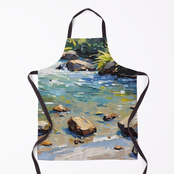 Item preview, Pebbles by the Stream – Serene Nature Close-Up Photography designed and sold by LR Vibe Studio.