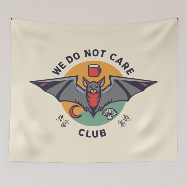 Item preview, We Do Not Care Club – Funny Bat Coffee Halloween Design designed and sold by jelonkaa.