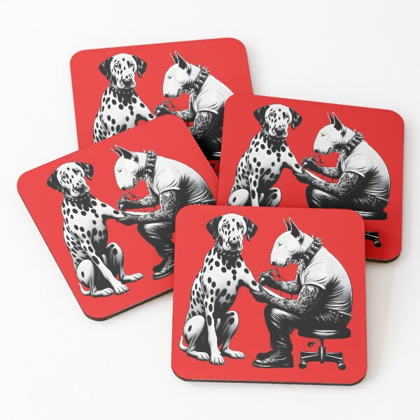 Item preview, Sit. Stay. Get Inked. – Funny Tattoo Dogs Cartoon designed and sold by AV.
