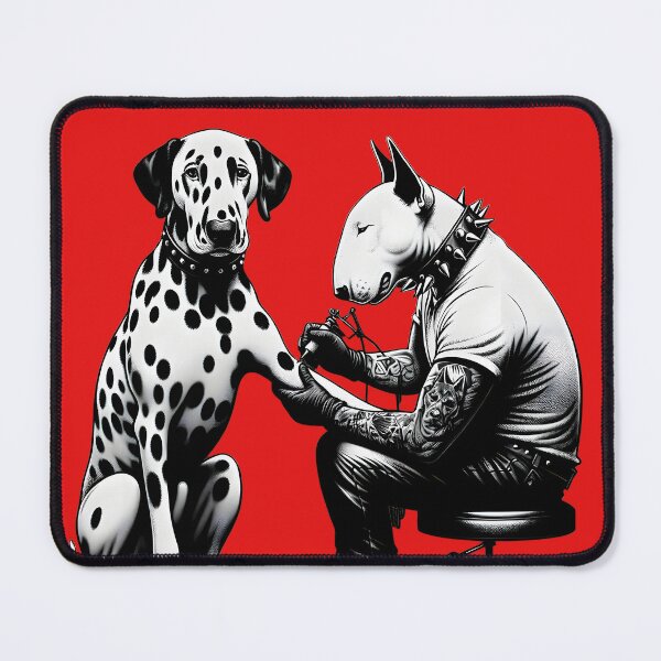 Item preview, Sit. Stay. Get Inked. – Funny Tattoo Dogs Cartoon designed and sold by AV.