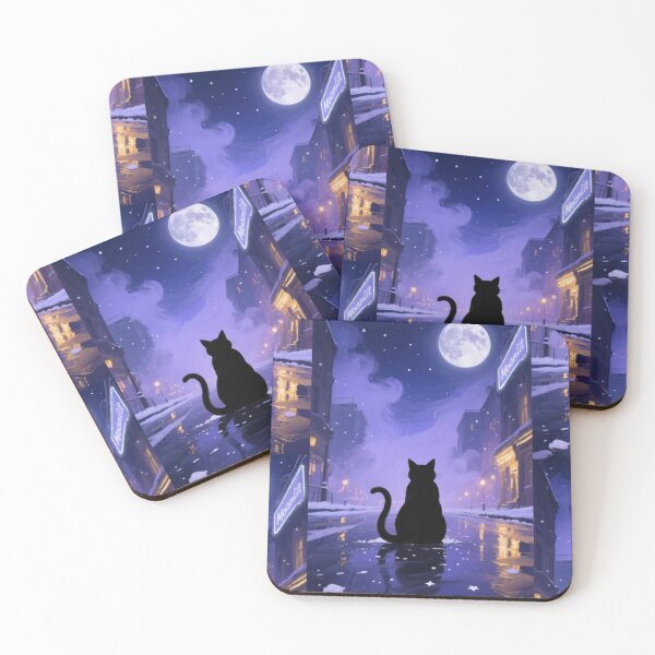 Item preview, Moonlit Watcher - Feline Protector (NO TEXT)  designed and sold by CleverCulture.