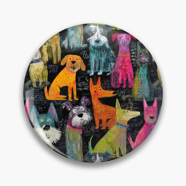 Item preview, Whimsical Colorful Dogs Illustration designed and sold by joannejgg.
