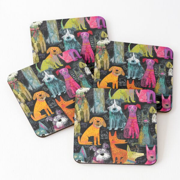 Item preview, Whimsical Colorful Dogs Illustration designed and sold by joannejgg.