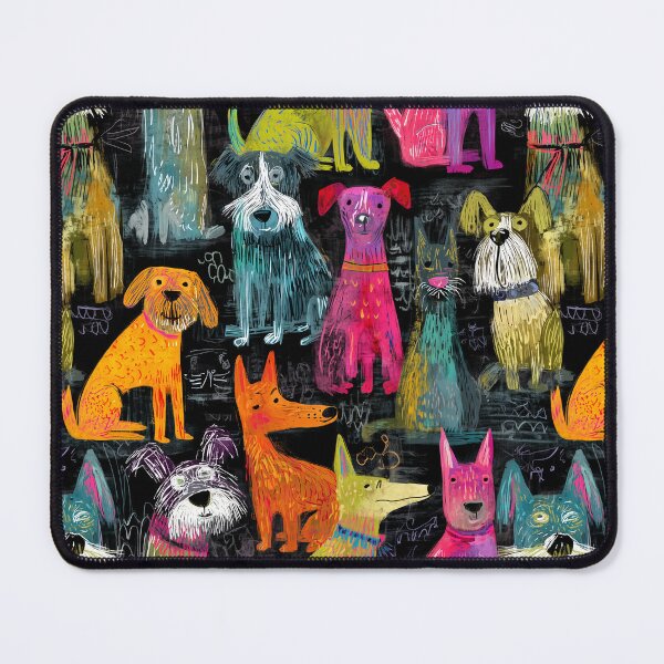 Item preview, Whimsical Colorful Dogs Illustration designed and sold by joannejgg.