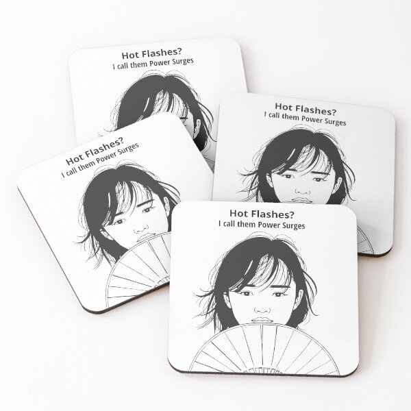Item preview, Hot Flashes Power Surges – WDNC Minimalist Perimenopause Art designed and sold by jelonkaa.