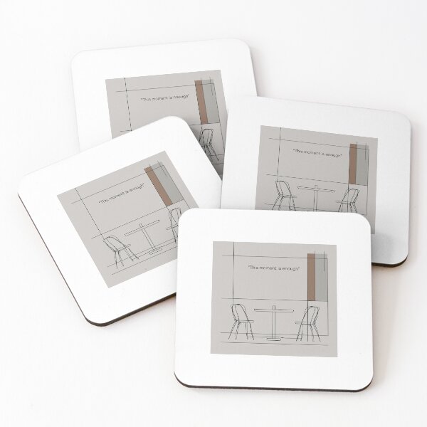 Item preview, This Moment Is Enough – Bauhaus Café Table Illustration designed and sold by Whole Words.