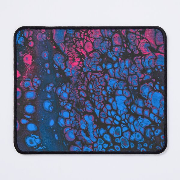 Item preview, Pink Purple Blue & Black Psychedelic Cells Fluid Art Print - Original Acrylic Pour Painting designed and sold by marbledmoonart.
