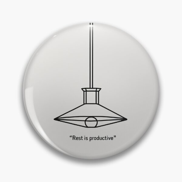 Item preview, Rest is Productive – Bauhaus Pendant Lamp Illustration designed and sold by Whole Words.