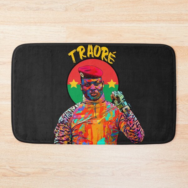 Item preview, Ibrahim Traore colorful portrait painting designed and sold by Youngkev-arts.