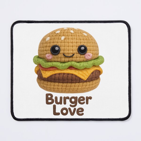 Item preview, Happy Burger – Cute Kawaii Amigurumi Crochet Burger designed and sold by Tiny Stitch World.