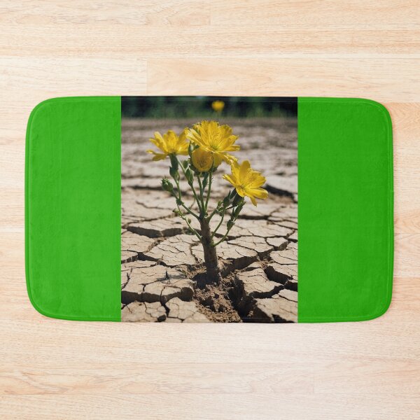 Item preview, Resilient Yellow Flowers in Cracked Earth designed and sold by KilianSzmid.