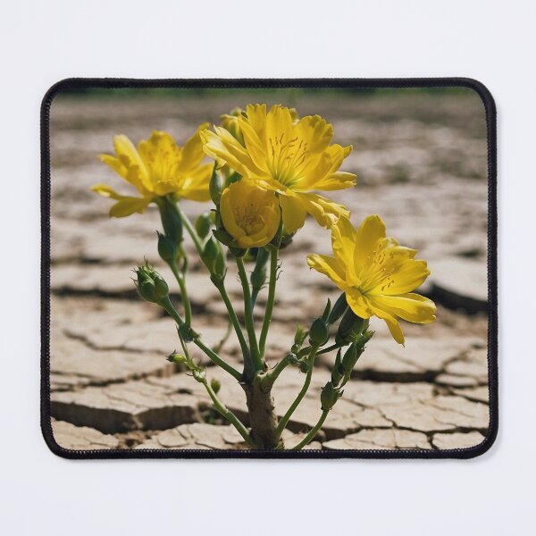 Item preview, Resilient Yellow Flowers in Cracked Earth designed and sold by KilianSzmid.