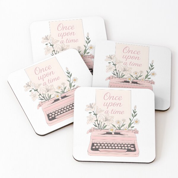 Item preview, Boho Typewriter Graphic | Vintage Floral "Once Upon a Time" Design for Shirts, Totes & Accessories designed and sold by KimmiesColors.