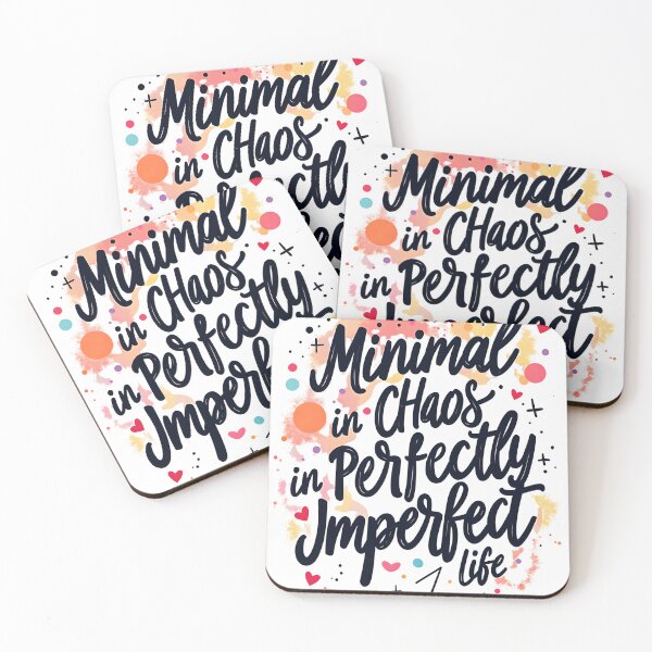 Item preview, Minimal Chaos in a Perfectly Imperfect Life – Motivational Quote T-Shirt designed and sold by LR Vibe Studio.