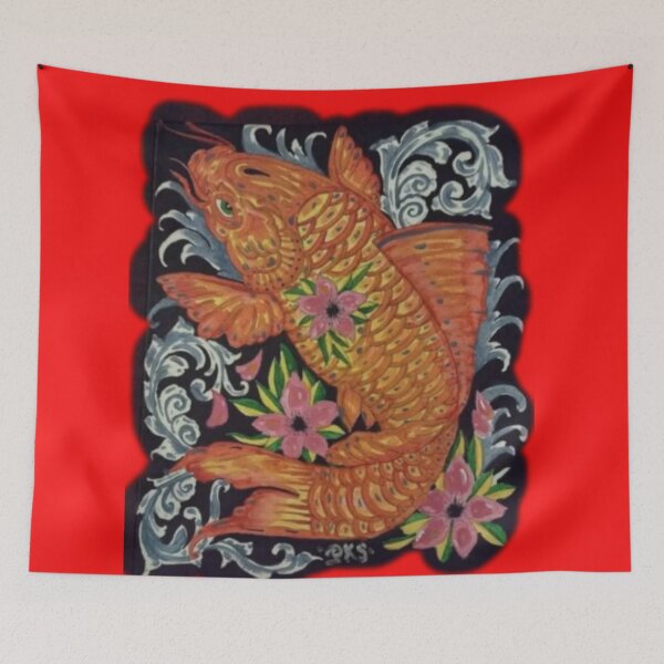 Item preview, koi fish acrylic painting  designed and sold by pksart1.