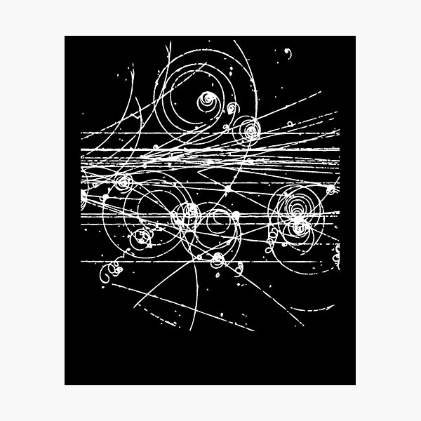 Item preview, Bubble Chamber- Particle Tracks, Physics, Particle Physics designed and sold by the-elements.