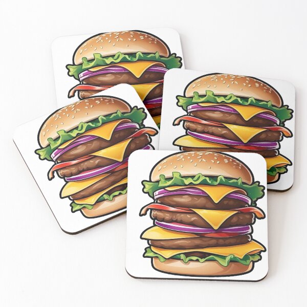 Item preview, Big Juicy Cartoon Cheeseburger Sticker – Burger Art, Funny Food Lover Gift, Fast Food Aesthetic, Cheeseburger Design designed and sold by JDesignWorkshop.