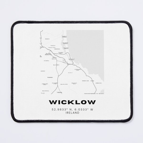 Item preview, Wicklow Ireland Map Poster | Minimalist Map Print designed and sold by RM-Journey.