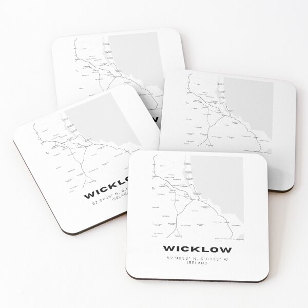 Item preview, Wicklow Ireland Map Poster | Minimalist Map Print designed and sold by RM-Journey.
