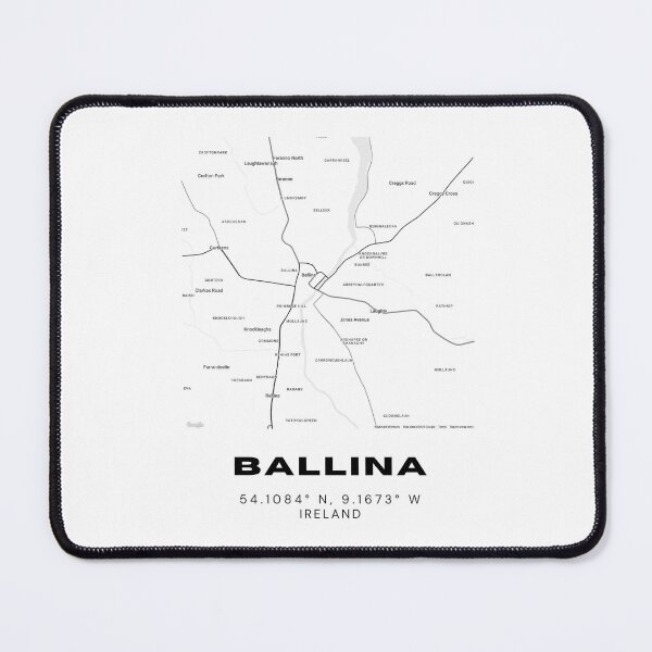 Item preview, Ballina Ireland Map Print | Minimalist Town Map Poster designed and sold by RM-Journey.