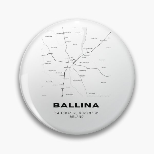 Item preview, Ballina Ireland Map Print | Minimalist Town Map Poster designed and sold by RM-Journey.