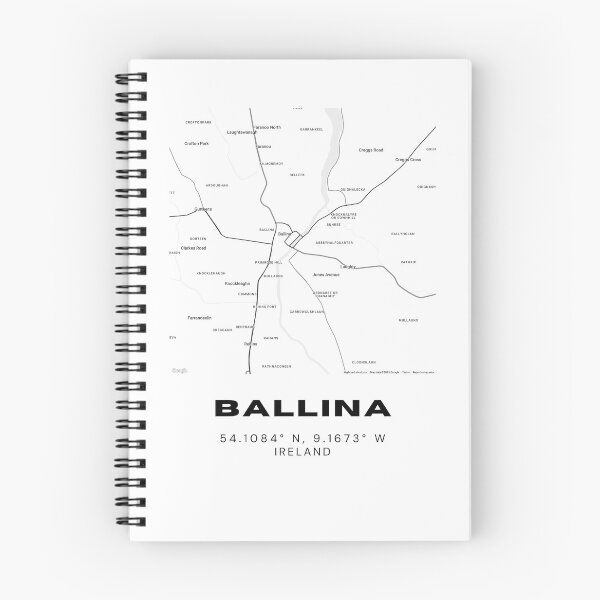 Item preview, Impresión del mapa de Ballina, Irlanda | Póster minimalista con mapa de la ciudad designed and sold by RM-Journey.