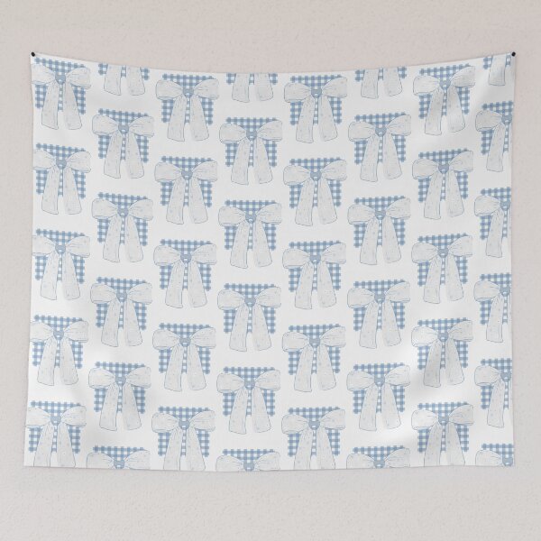 Item preview, Blue Gingham Bow designed and sold by The Painted Topaz.
