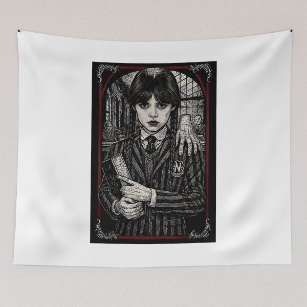 Item preview, Gothic Wednesday Addams Art – Dark Academia Style designed and sold by Primeprints92.