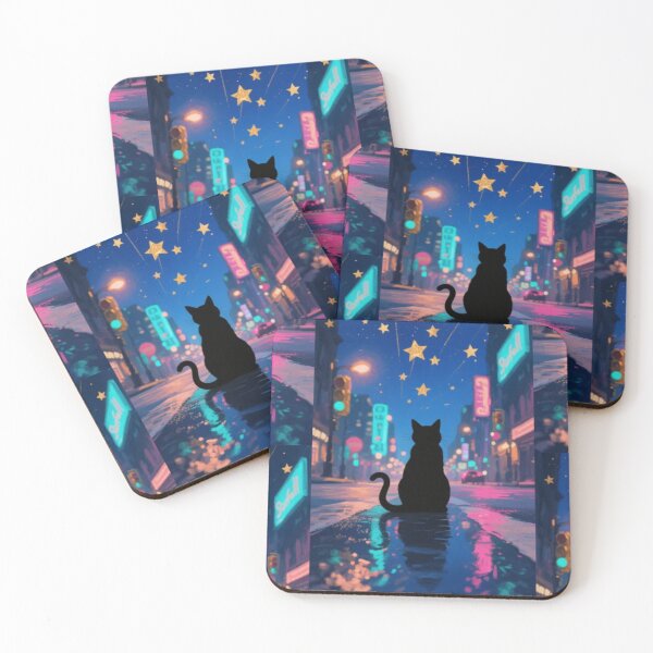Item preview, Starfall Watcher - Feline Protector (NO TEXT)  designed and sold by CleverCulture.