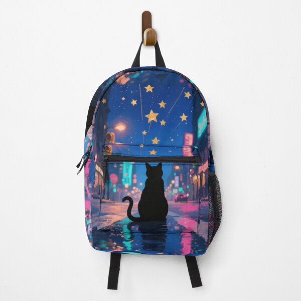 Item preview, Starfall Watcher - Feline Protector (NO TEXT)  designed and sold by CleverCulture.