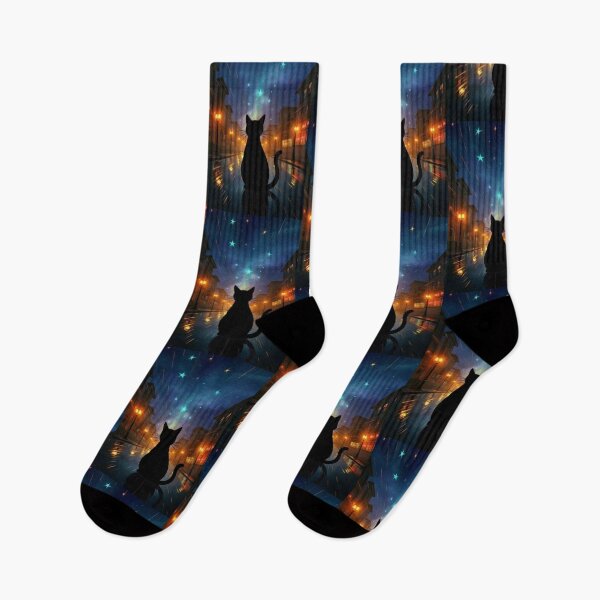 Item preview, Starfall Watcher - Feline Protector (NO TEXT)  designed and sold by CleverCulture.