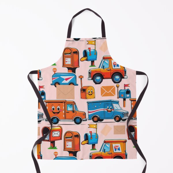 Item preview, Cute Mail Delivery Pattern with Trucks & Mailboxes designed and sold by digitaldemart.