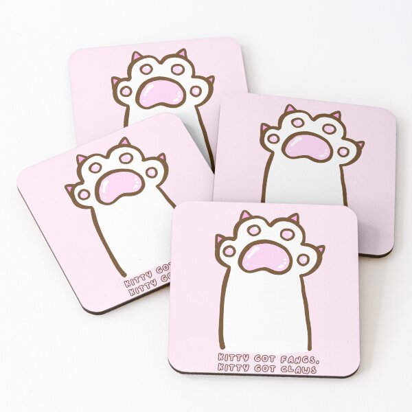Item preview, Kitty Got Fangs, Kitty Got Claws – Kawaii Cat Paw designed and sold by smeraldosecrets.