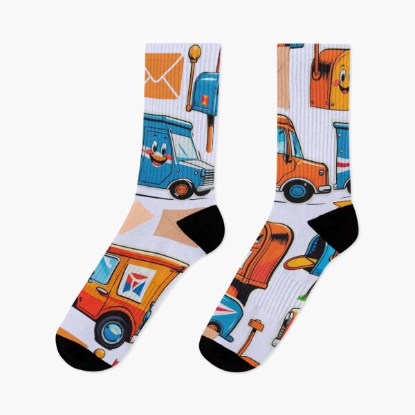 Item preview, Cute Mail Delivery Pattern with Trucks & Mailboxes designed and sold by digitaldemart.