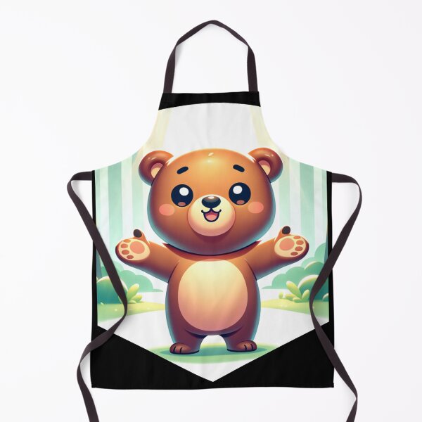 Item preview, Kawaii Friendly Bear Hug in Forest - Cute Welcoming Woodland Animal Design designed and sold by NSB-Design.