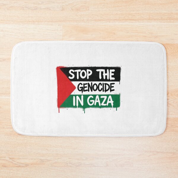 Item preview, Stop the Genocide in Gaza Graffiti Protest Demo Free Palestine Flag designed and sold by Annika Shurafa.