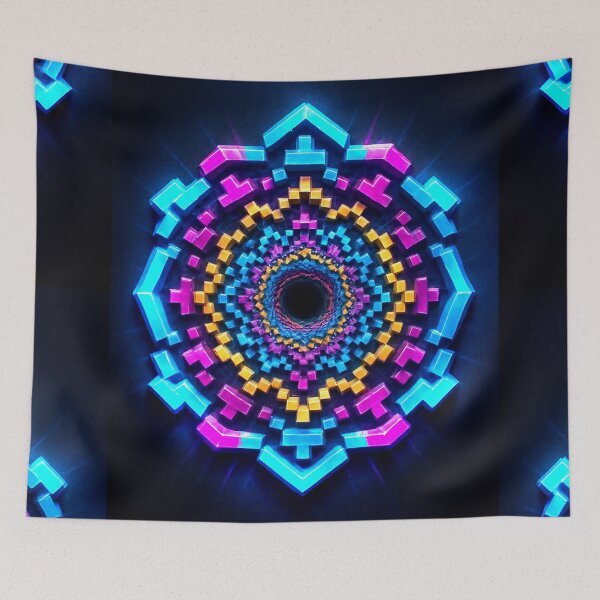 Aperçu de l'œuvre Le Mandala 8 bits créée et vendue par CleverCulture.
