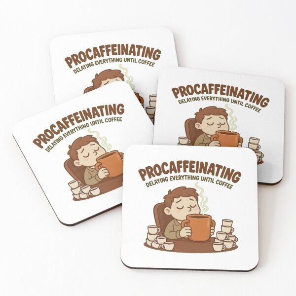 Item preview, Procaffeinating – Delaying Everything Until Coffee Funny T-Shirt designed and sold by SmileyHaus.