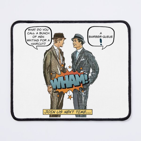 Item preview, Barber-queue - Office Humor, Dad Joke designed and sold by SSustainable.