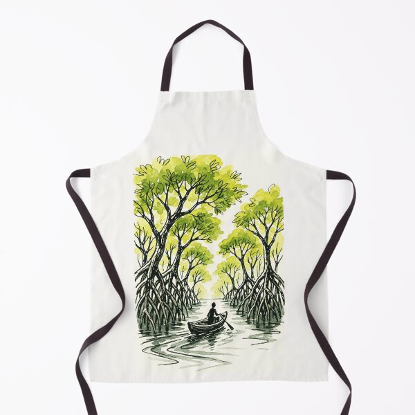 Item preview, Boat Sailing Through Mangrove Forest Nature View vibe designed and sold by Sarcastic designs.