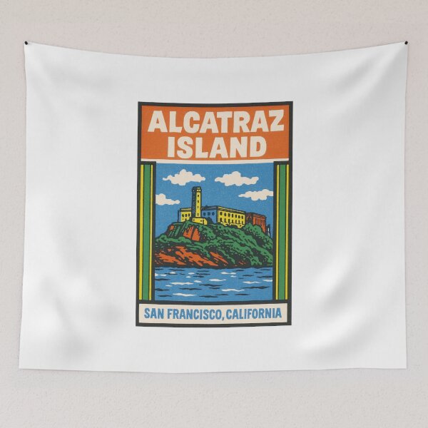 Item preview, Alcatraz Island Vintage Style Decal designed and sold by Decal Mania.