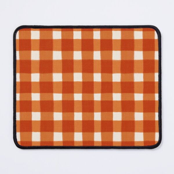 Item preview, Pumpkin Orange Gingham Plaid Pattern – Rustic Halloween Fall Farmhouse Cozy Check designed and sold by carlyxdesigns.