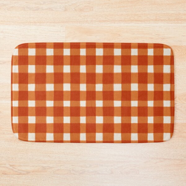 Item preview, Pumpkin Orange Gingham Plaid Pattern – Rustic Halloween Fall Farmhouse Cozy Check designed and sold by carlyxdesigns.