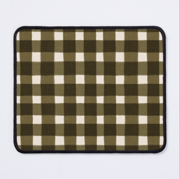 Item preview, Olive Green Gingham Plaid Pattern – Rustic Farmhouse Fall Halloween Cozy Check designed and sold by carlyxdesigns.